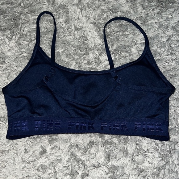 PINK Victoria Secret Navy Blue Sports Bra - Picture 3 of 4